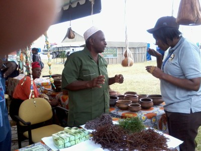 Seaweed farm from Bagamoyo with seaweed and its soap as product at the exihibition.jpg Seaweed farm from Bagamoyo with seaweed and its soap as product at the exihibition.jpg